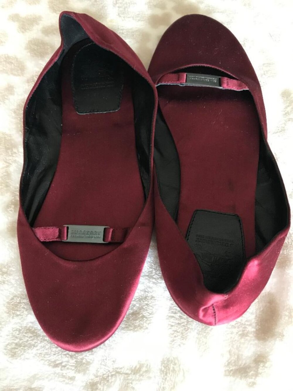 Women's Burgundy Slippers and matching Satin Bag